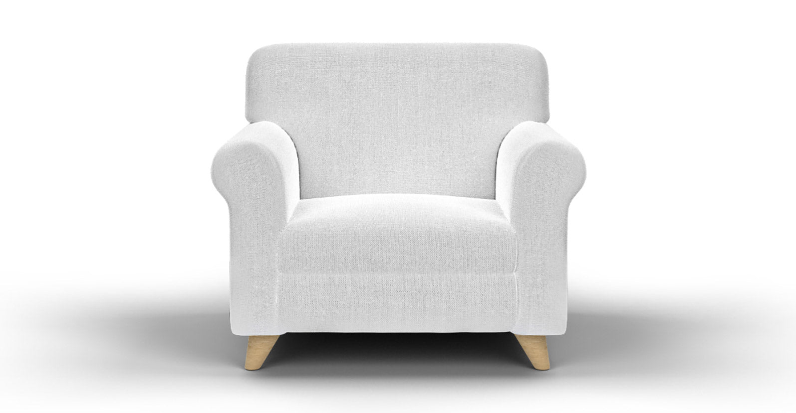 Copridivano Elasticizzato in Tessuto Bianco 1 Posto