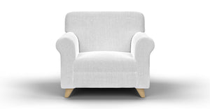 Copridivano Elasticizzato in Tessuto Bianco 1 Posto