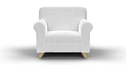 Copridivano Elasticizzato in Tessuto Bianco 1 Posto