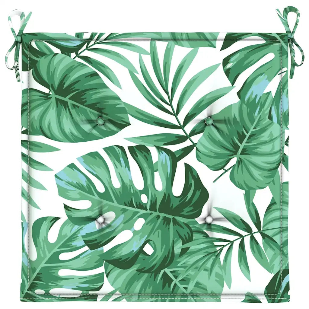 Cuscini per Sedia 2 pz | Cuscini per sedie Motivo a Foglie 40x40x4 cm Tessuto
