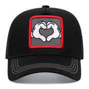 Cappellino da baseball nero con visiera a forma di cuore di Topolino.
