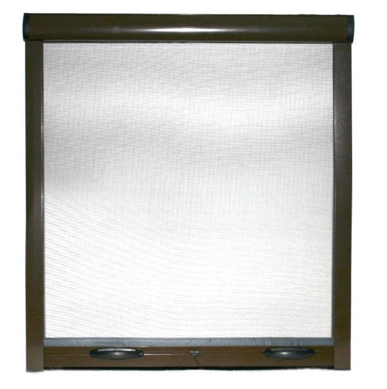Zanzariera a Rullo per Finestre in Alluminio  Marrone 100x170 cm