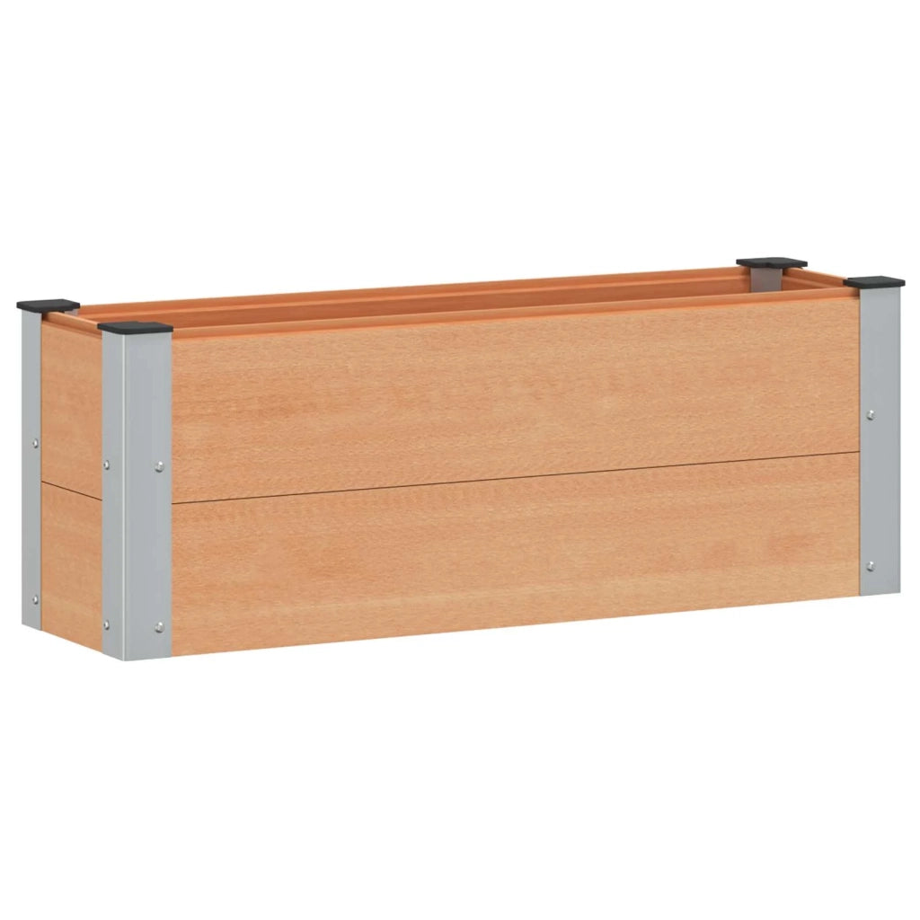Letto rialzato da giardino Marrone 100 x 30 x 36 cm alluminio 42039026