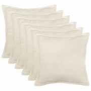 Federa 6 pcs HOUTEN Crema 65 x 65 cm Bouclé 921054