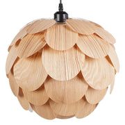 Lampada a sospensione con pigna di bambù luce naturale stile contemporaneo