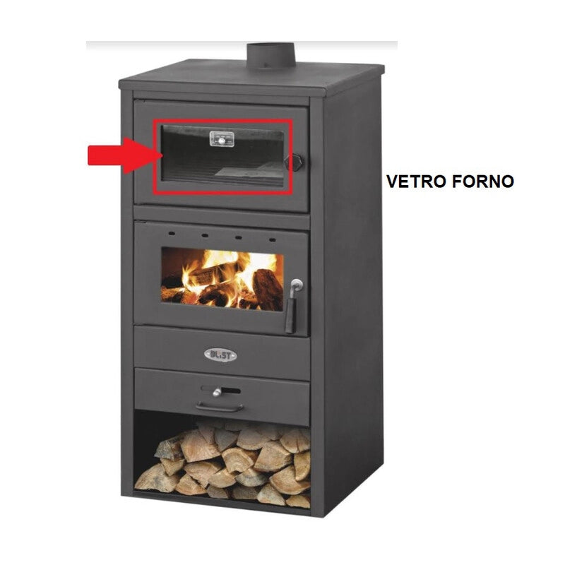 R VETRO FORNO X STUFA LEGNA C/FORNO MOD. BLIST BR