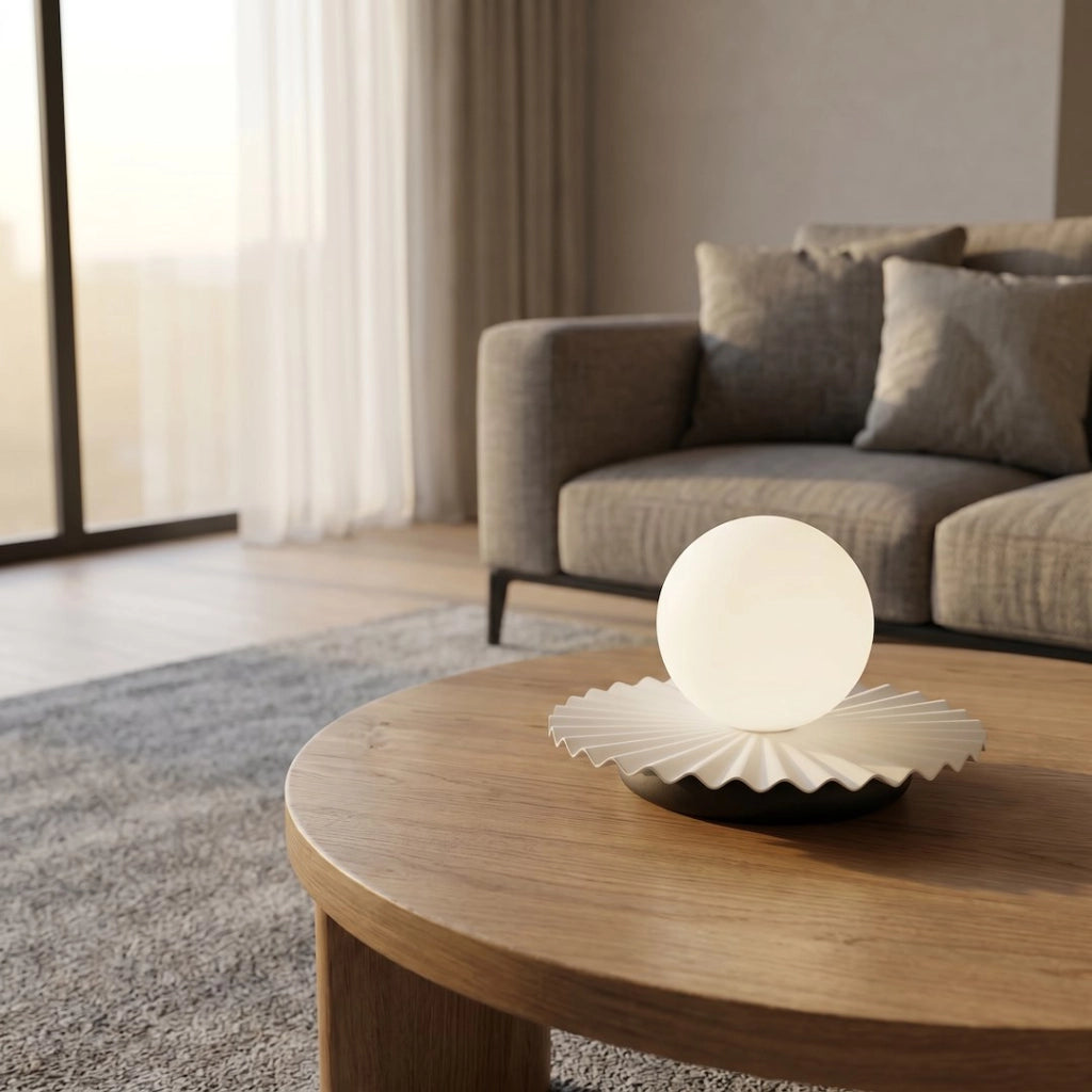 Lampada da tavolo UMBRA Emibig vetro bianco nero G9