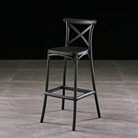 Set 4 Sgabelli 40x36x91 cm in Polipropilene Pompei Nero