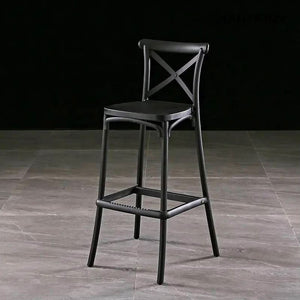 Set 4 Sgabelli 40x36x91 cm in Polipropilene Pompei Nero