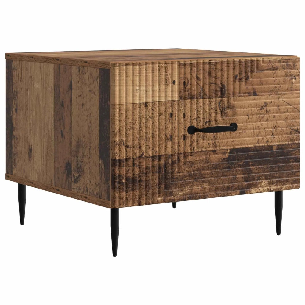 Tavolino da salotto | Tavolino da caff¨¨ | Tavolino da Soggiorno con cassetto Legno antico 49 x 50 x 40 cm