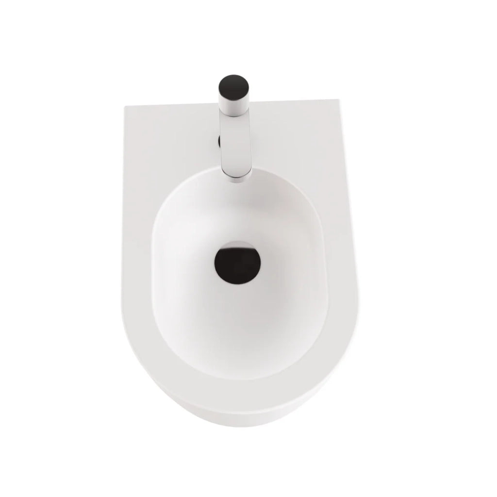 Bidet a Terra Azzurra Ceramica "Comoda" Bianco Opaco
