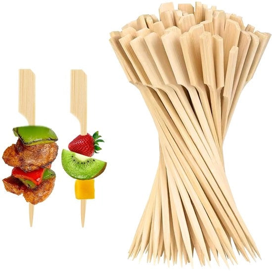 Spiedini in legno da cocktail 9 cm - Ideali per finger food - Adatti per cocktail - Perfetti per feste - Resistenti al calore e robusti - Spiedini mini da cocktail