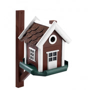 Nido per uccellini Party rosso in legno di conifera 25x25x28 cm - bird house con supporto parete outdoor