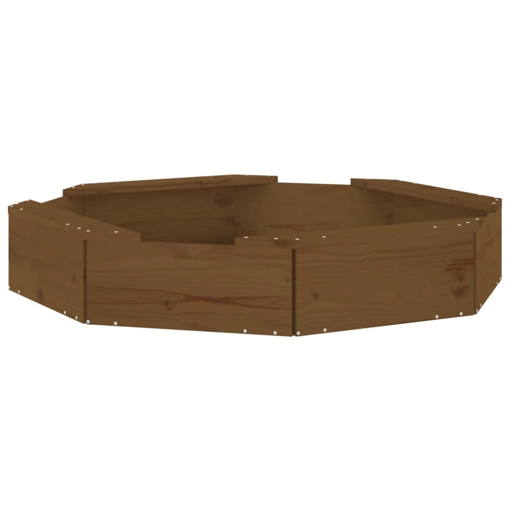 Sabbiera con Sedute Miele Ottagonale in Legno Massello di Pinocod mxl 84819