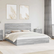 Letto con Contenitore con testiera Grigio Sonoma 180 x 200 cm 3411882