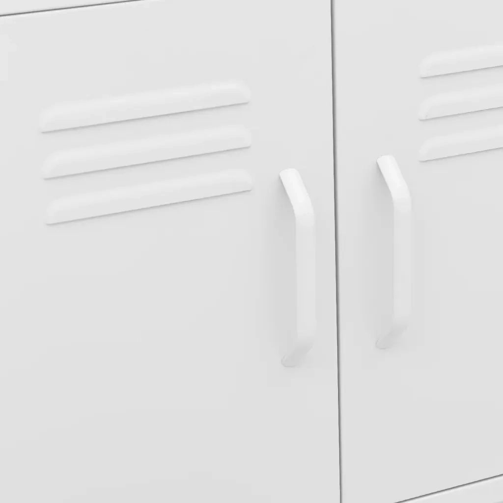 Armadietto Bianco 60x35x56 cm in Acciaio 336269