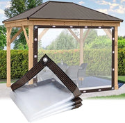 Dekzeil trasparente acqua resistente 2 x 3 m con anelli - ricovero cani - PVC resistente all'usura - protezione da pioggia - ripiegabile - tenda trasparente