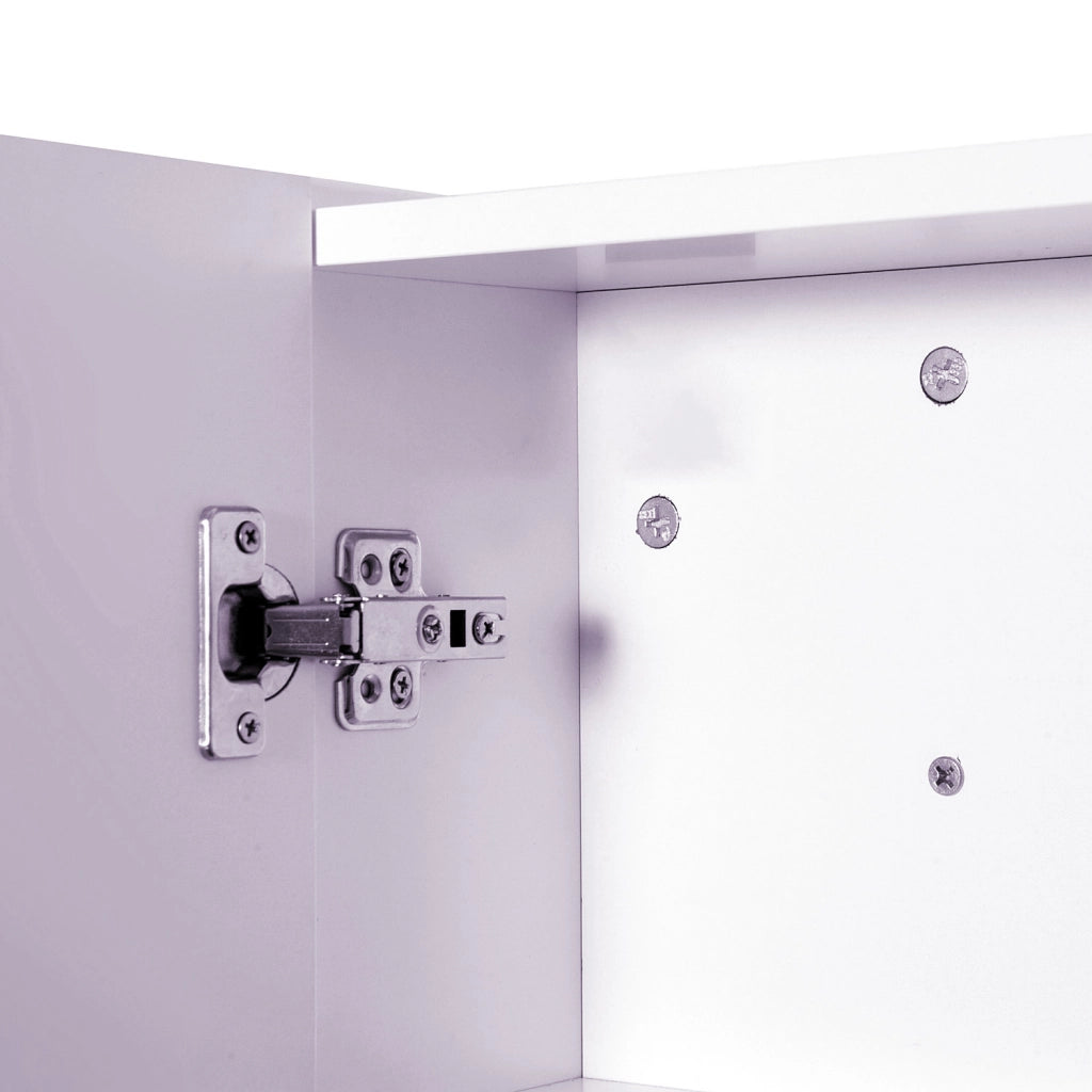 Armadietto da bagno con specchio e ripiano regolabile ¨C zephmum ¨C 70x60 cm bianco