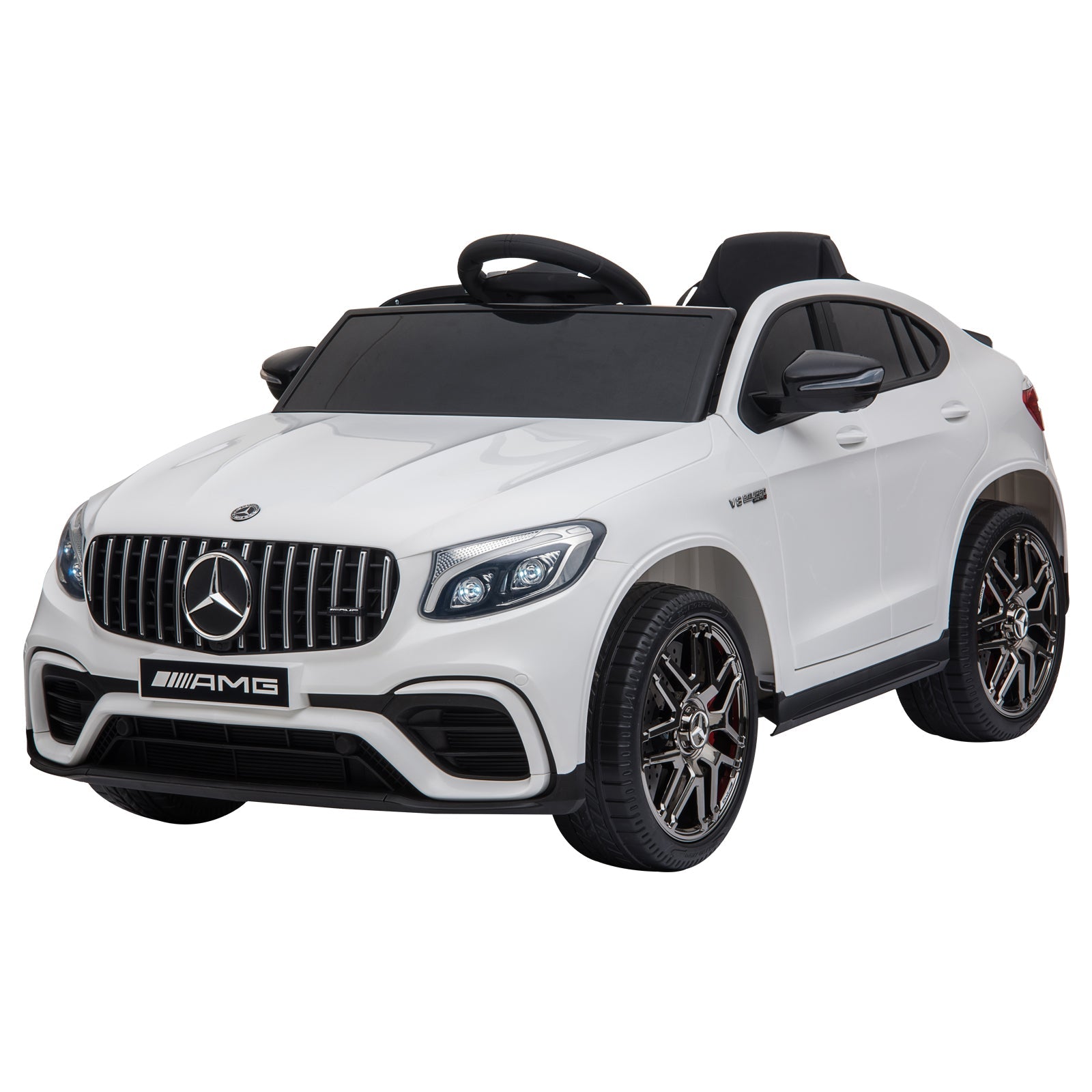 Macchina Elettrica per Bambini 12V con Licenza Mercedes GLA 45 AMG Bianca