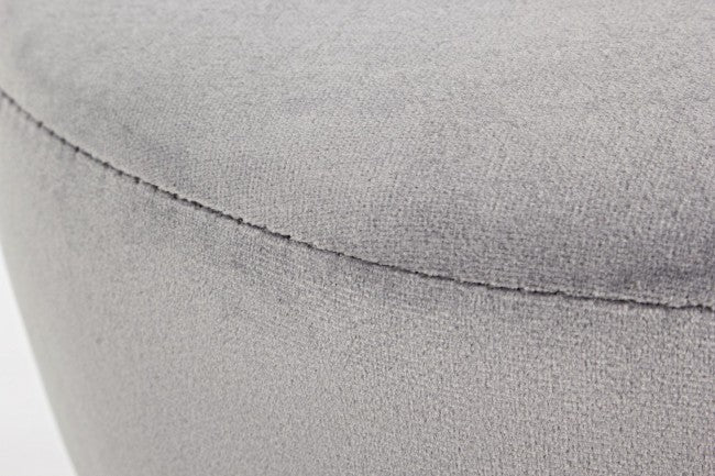 Set 2 Sgabelli  34x34x38 cm in Velluto Adeline Grigio