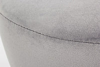 Set 2 Sgabelli  34x34x38 cm in Velluto Adeline Grigio