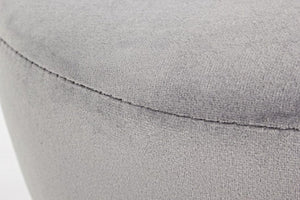 Set 2 Sgabelli  34x34x38 cm in Velluto Adeline Grigio