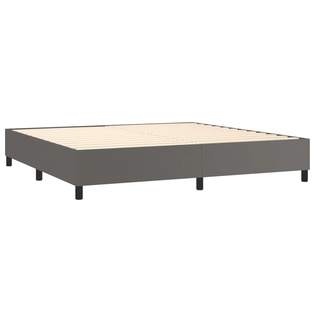 Giroletto a Molle con Materasso Grgio 200x200 cm in Similpelle 3129055