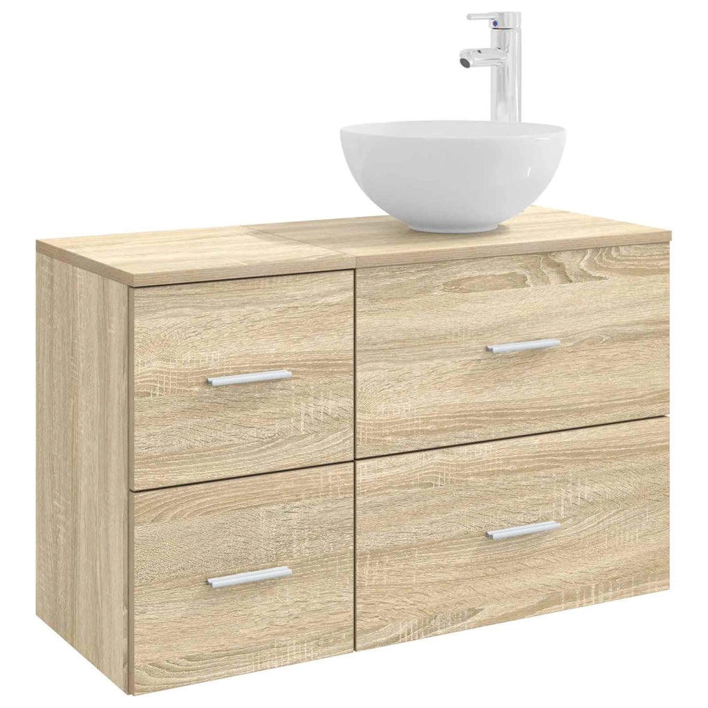 Set di mobili per il bagno 2 pcs Rovere Sonoma 3403954
