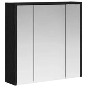 Mobiletto per specchio da Bagno | Armadio da bagno Rovere Nero 63,5 x 16 x 62,5 cm