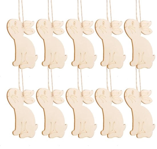 Decorazioni per Pasqua in legno - Dischi di legno - Unico per Pasqua - 20 pezzi