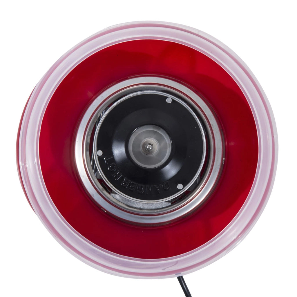 Macchina per Zucchero Filato 450W in Acciaio Inox Rossa