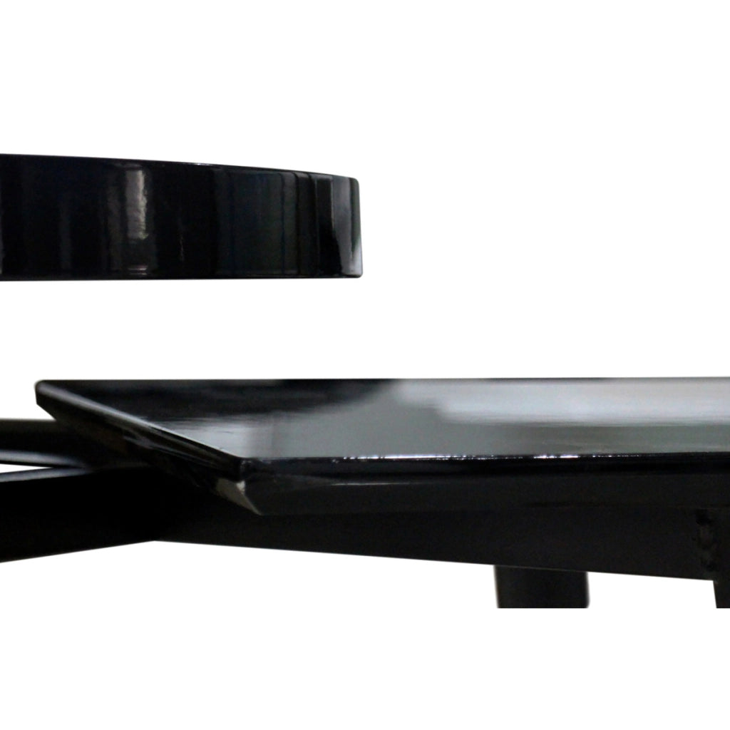 Tavolino Butler 200 in bambu' e MDF nero lucido