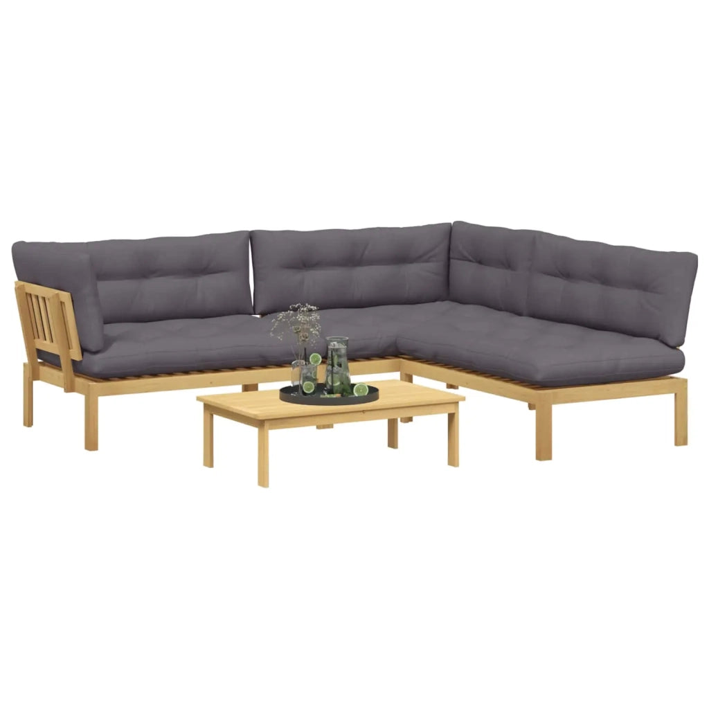 4 Pezzo Unità di divano pallet da giardino 3418295