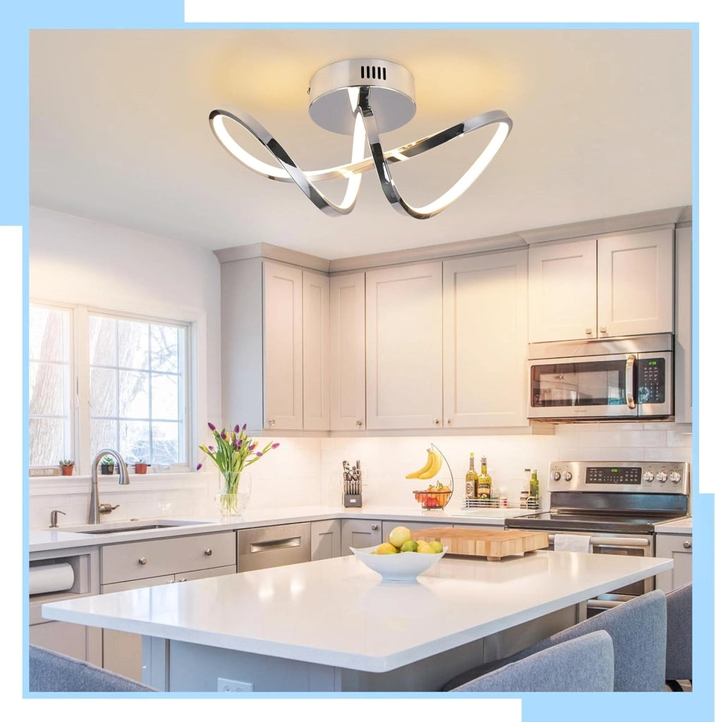 ZMH Lampada da soffitto plafoniera LED moderna 12W 3000K per soggiorno camera letto