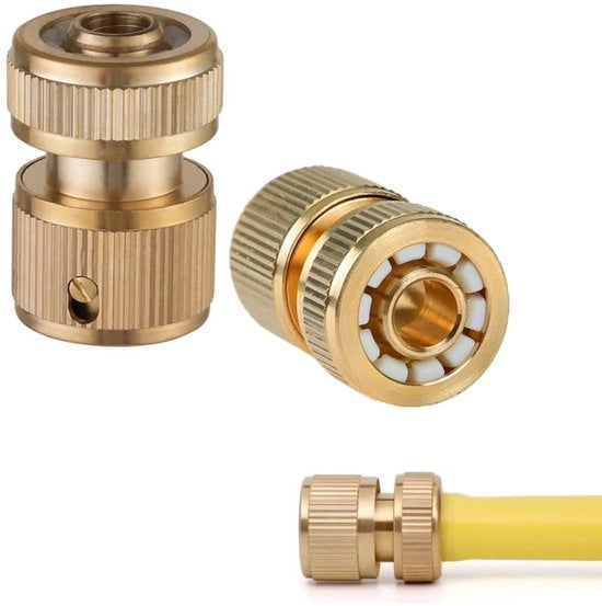 Set di 2 Connettori a Sostegno in Ottone Rapida Connettività