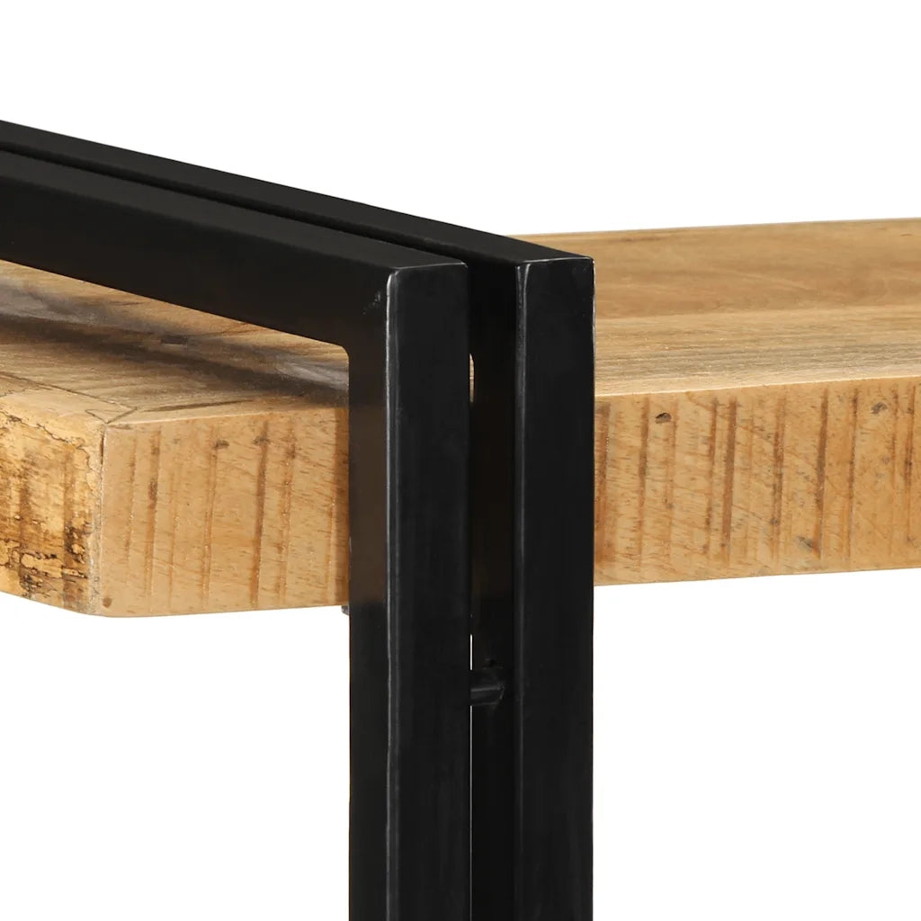 Mensola da Parete 110x33x45cm in Legno Massello di Mango Grezzo 4017488