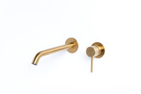 Rubinetto Miscelatore Monocomando a Parete Lavabo Oro Tevere