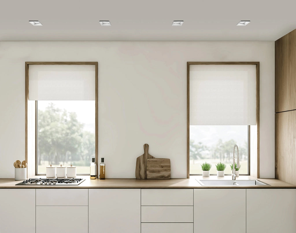 ELIS faretto da Incasso 1 Luce Bianco d. 110mm in gesso e alluminio