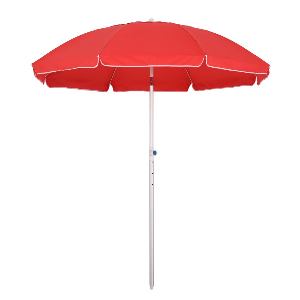 Ombrellone da giardino inclinabile ottagonale ¨C zephmum ¨C rosso ?180 cm tessuto anti-UV