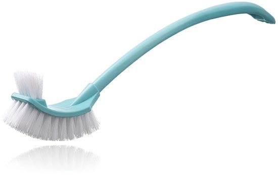 Spazzola per il water con manico lungo - Progettata ergonomicamente - Setole morbide - Pulizia profonda - Accessori da bagno - Spazzola curva con setole - Spazzola da bagno per pulizia