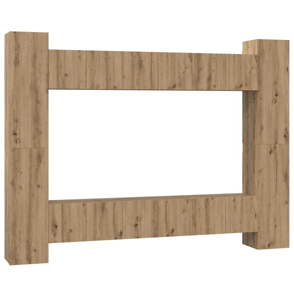 Set mobile TV 10 pcs Rovere artigianale 30,5 x 30 x 90 cm 3393230
