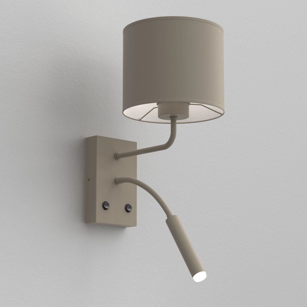Applique Arden beige 2 luci E27/G9 acciaio Luminex