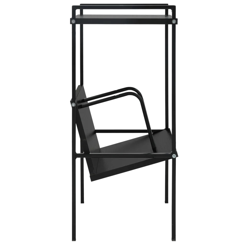 Libreria a 2 Ripiani Nera 52x28x59 cm in Truciolato cod mxl 7004