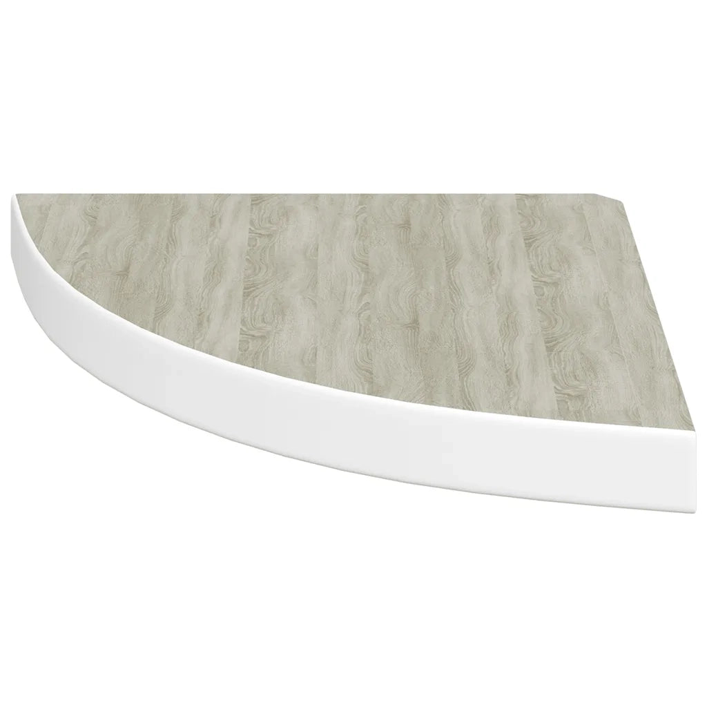 Mensole Angolari 4pz Rovere e Bianco 35x35x3,8 cm in MDF cod mxl 59424