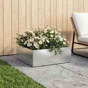 Vaso da giardino Argento 60 x 60 x 20 cm Acciaio zincato 8005004