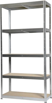 Scaffale Metallico Pesante – 180 x 90 x 40 cm – Capacità di Sostegno 175 kg per Piastra – Mobile per Garage, Officina e Magazzino