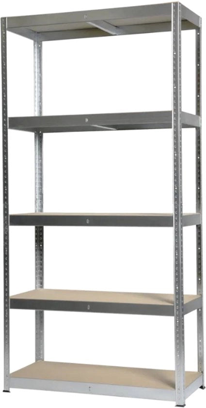 Scaffale Metallico Pesante – 180 x 90 x 40 cm – Capacità di Sostegno 175 kg per Piastra – Mobile per Garage, Officina e Magazzino