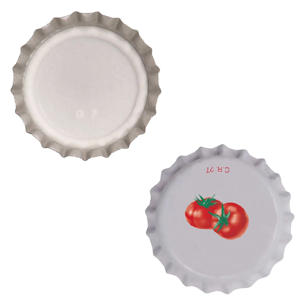 TAPPO A CORONA ø mm 26 'pomodoro' - idonei per bollitura- 80 confezione  - BricoGo