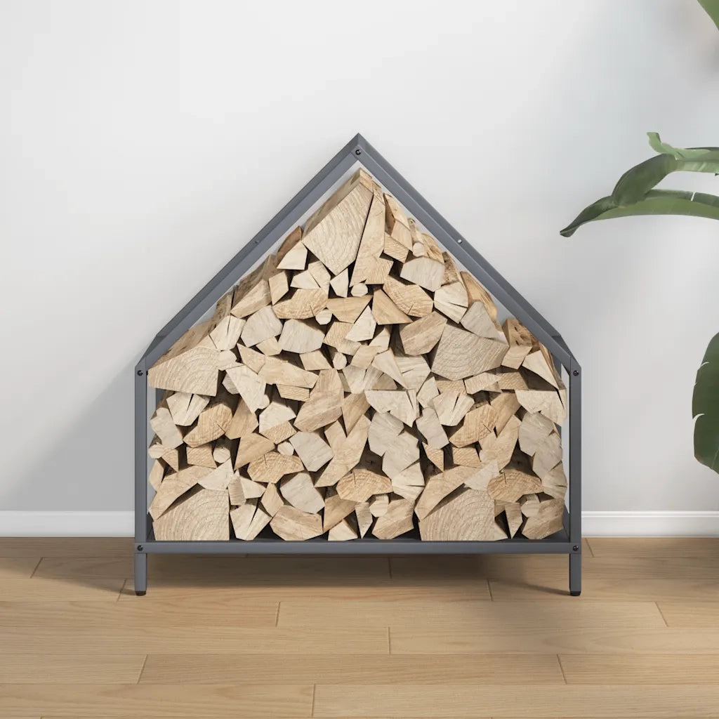 Rastrelliera per Legna da Ardere Antracite 60x25x60 cm CFW4636216