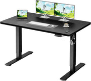 Scrivania Regolabile In Altezza Scrivania Elettrica Con Gestione dei cavi e porta di ricarica USB Altezza Regolabile 73-118 cm, 2 Altezze Di Memoria Scrivania Per Ufficio (Nero, 120x60cm)